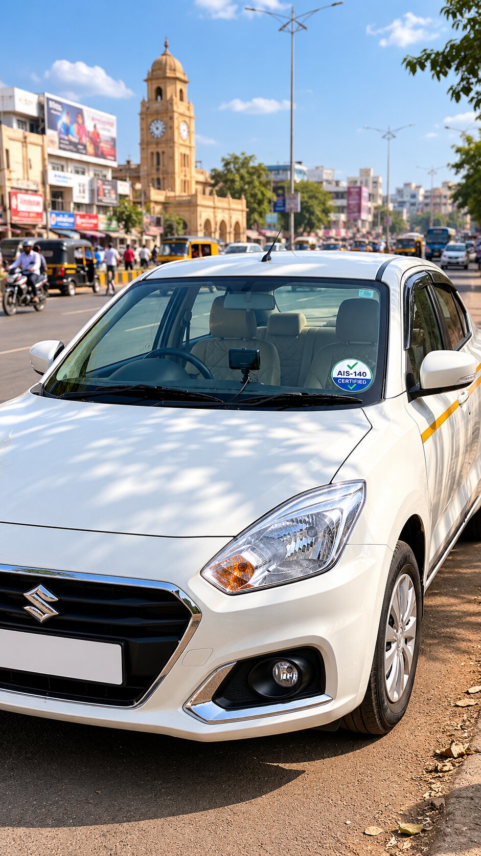 AIS-140 VLTD installation visual for Hubballi Dharwad taxis and commercial vehicles